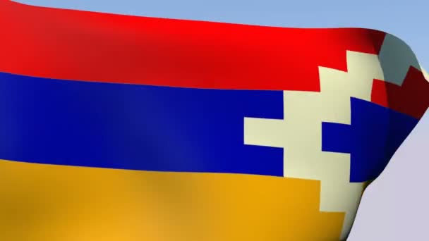 Vlag van nagorno-Karabach — Stockvideo