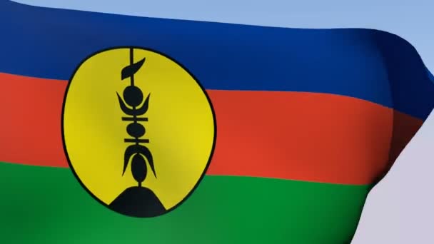 Flag of New Caledonia — Stock Video