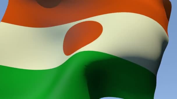 Bandeira de niger — Vídeo de Stock
