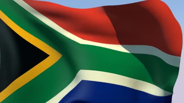 Vlag van Zuid-Afrika — Stockvideo