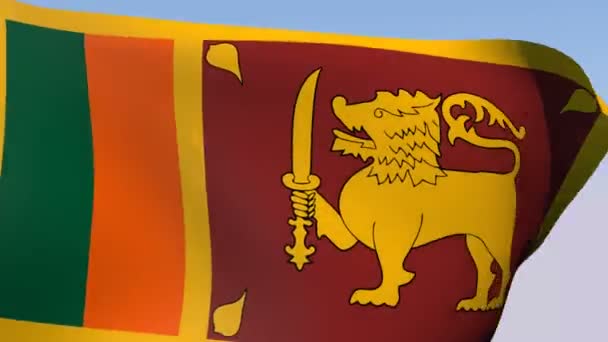 Bandera de sri lanka — Vídeos de Stock