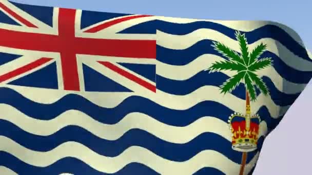 Vlajka Britské území v Indickém oceánu — Stock video