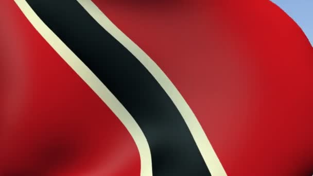 Флаг Тринидада и Тобаго — стоковое видео