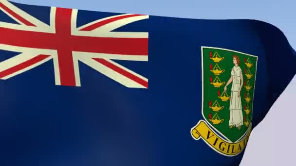 Drapeau des îles vierges britanniques — Video