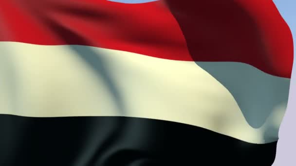 Bandera de Yemen — Vídeos de Stock