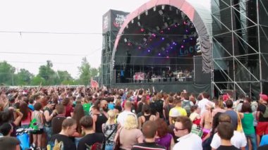'Lacuna Coil' performance at the rock festival 'The Best City'