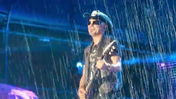 Scorpions performance at the rock festival 'The Best City' — стокове відео