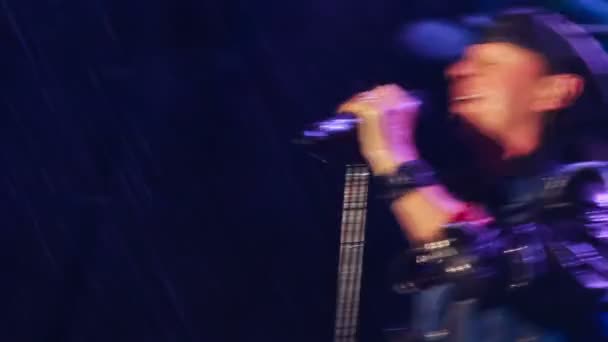 Scorpions performance at the rock festival 'The Best City' — Stock video