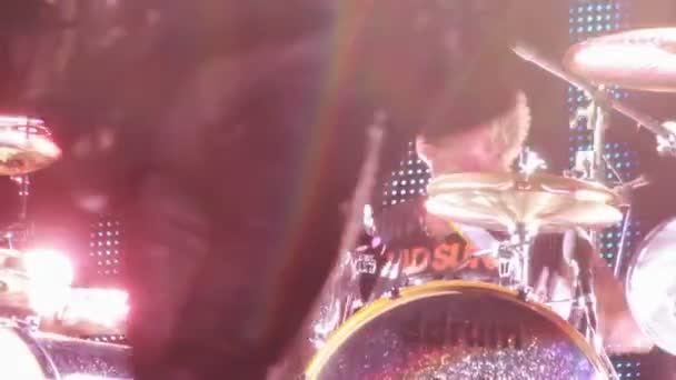 Scorpions performance at the rock festival 'The Best City' — Stock Video