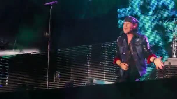 Scorpions performance at the rock festival 'The Best City' — Stock Video