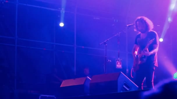 Mumiy troll live performance beim rockfestival the best city — Stockvideo