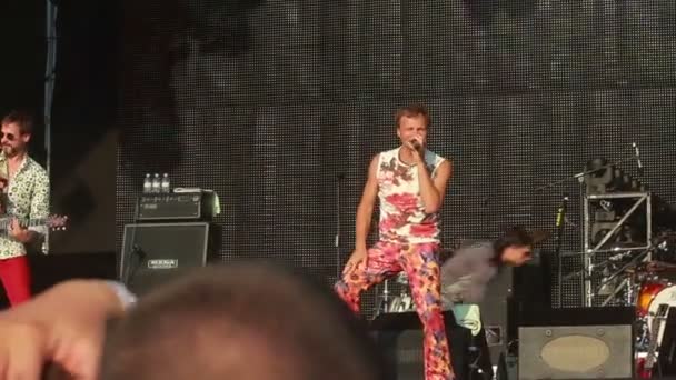 Vopli vidopliassova live-opname op het rockfestival de beste stad — Stockvideo