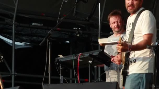 Russian Rock Band 'Splean' performance at the rock festival 'The Best City' — Wideo stockowe