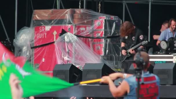 'Lacuna Coil' performance at the rock festival 'The Best City' — Stockvideo