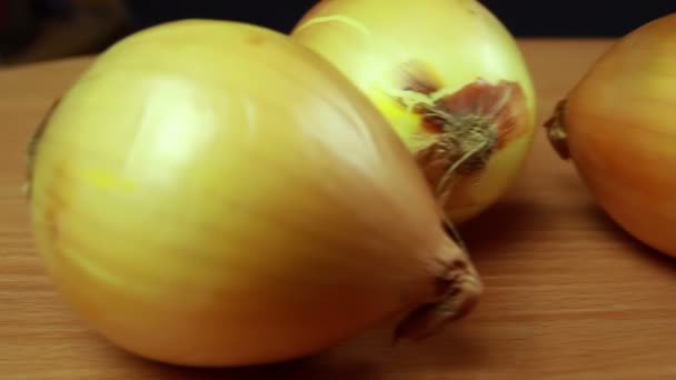 Onion and garlic — Stock Video