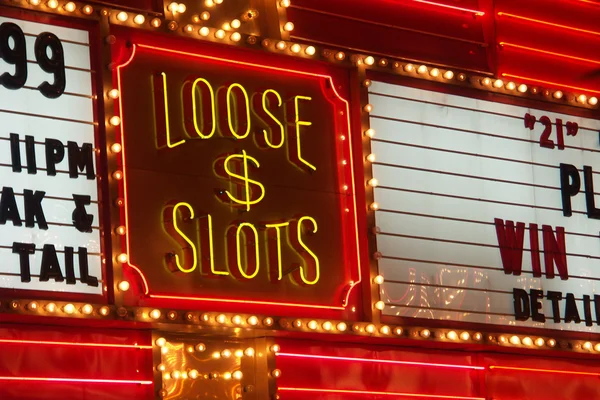 Loose slots neon sign in las vegas — Stock Photo, Image