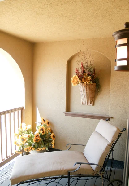 Chair on porch or balcony — Stock Photo, Image