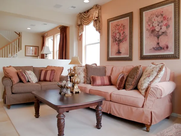 Pink Living Room — Stock Photo, Image