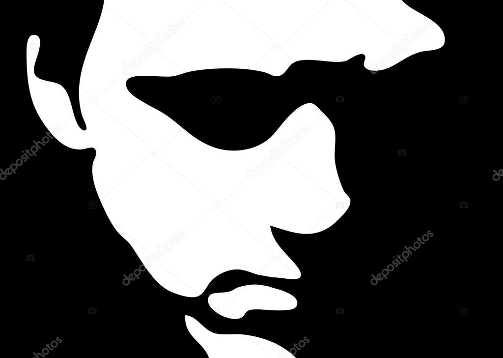 Silhouette of face