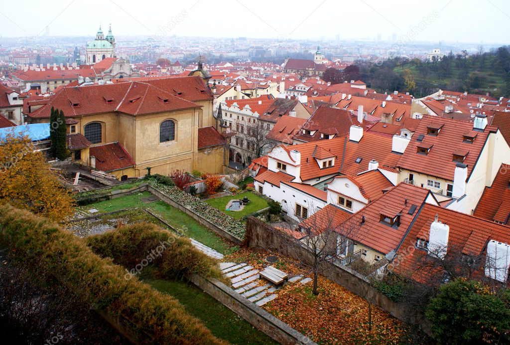 Historic roofs of Prague