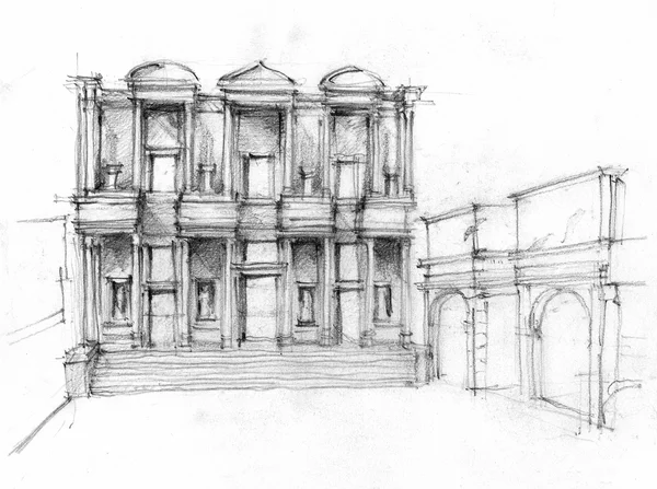 Βιβλιοθήκη του Κέλσου στην Έφεσο — Φωτογραφία Αρχείου