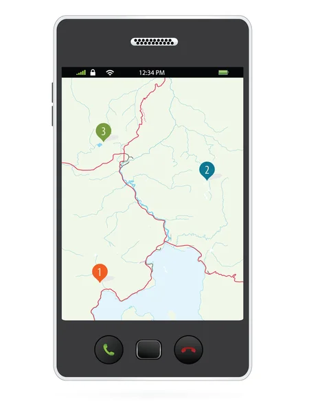 スマート フォンのナビゲーション ピン — ストックベクタ