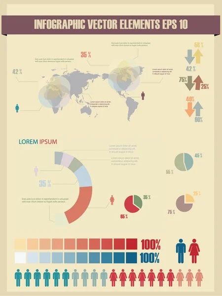 Detalj infographic vektor illustration. — Stock vektor