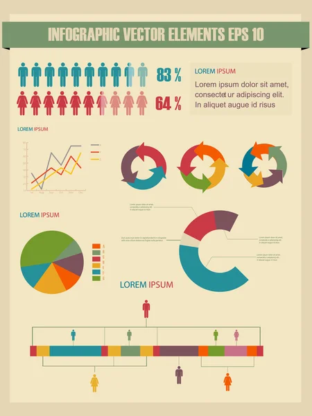 Detalj infographic vektor illustration. — Stock vektor