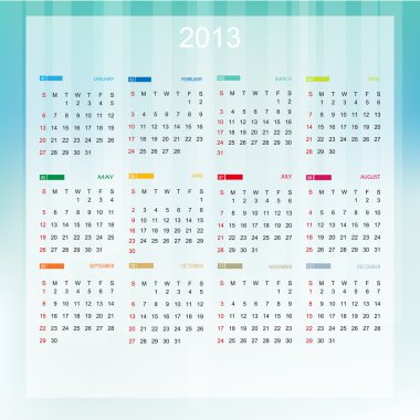 yıl 2013 için takvim