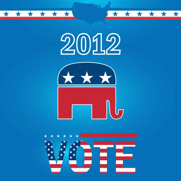 Abstimmung republikanisch 2012 — Stockvektor