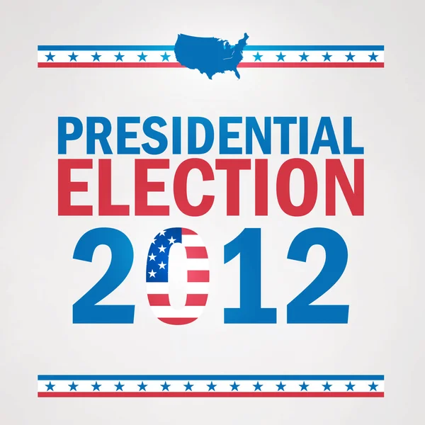 Elecciones presidenciales de Estados Unidos en 2012 — Vector de stock