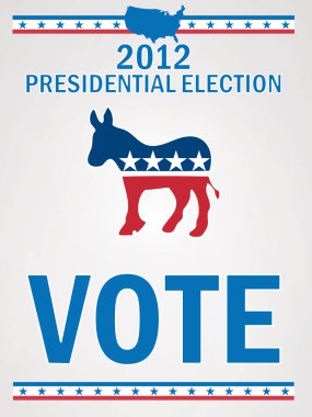 Vote Democrat 2012 clipart