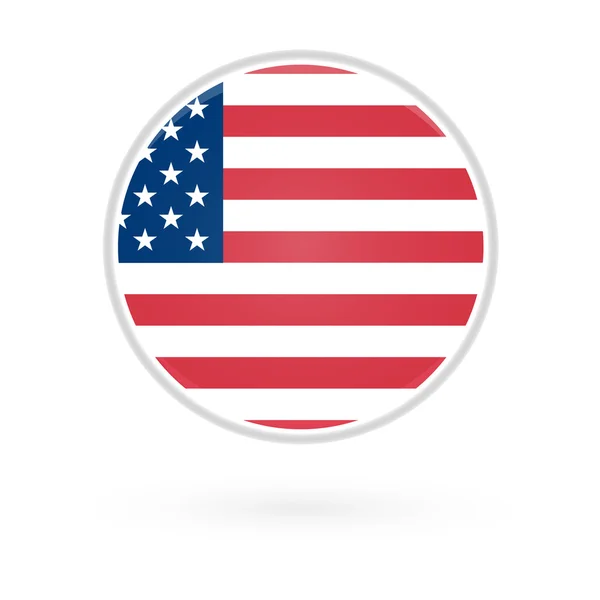 United States Button — Stock Vector