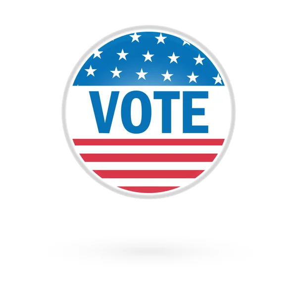 Bouton de vote électoral des États-Unis — Image vectorielle