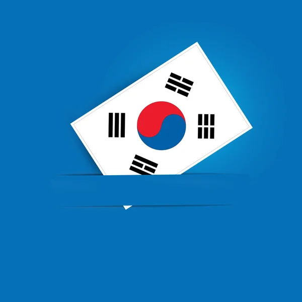 Dél-Korea Applied Vector háttér zászlaja — Stock Vector