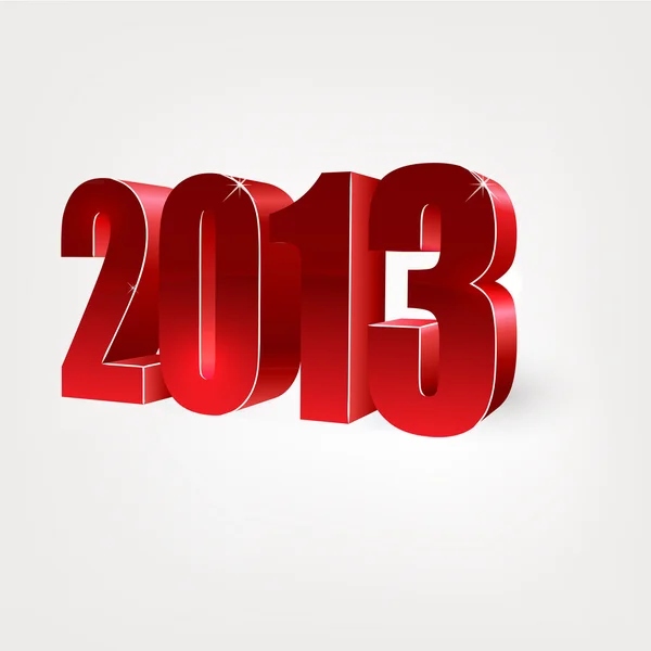 3D Design New Year 2013 — Stock Vector