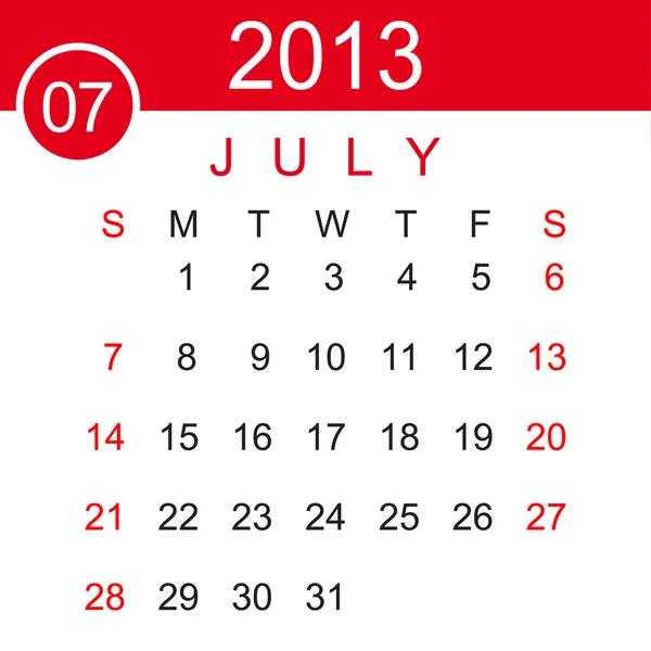 September 2013 Calendar Vector Stock Vector by ©_Erdem_ 13895307