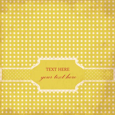 Polka dot design, vintage çerçeve