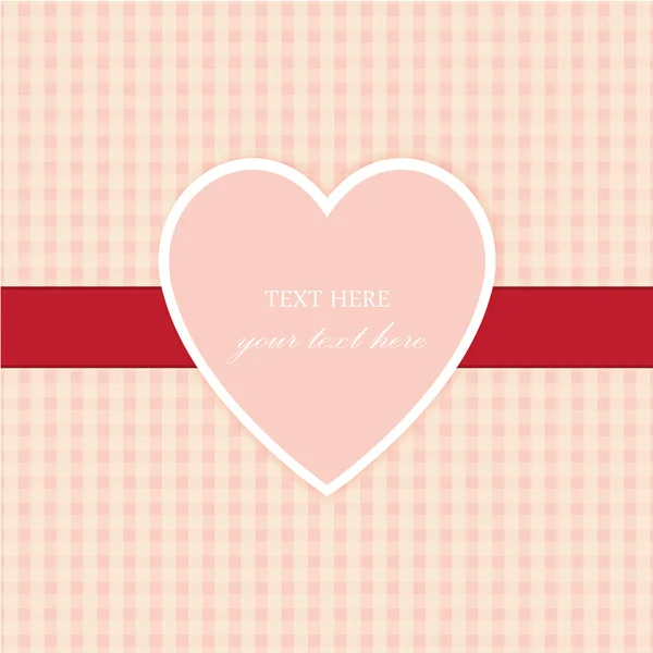 Conception à carreaux coeur rose — Image vectorielle