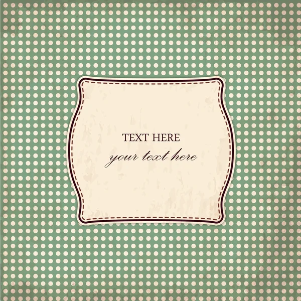 Polka dot ontwerp, vintage frame — Stockvector