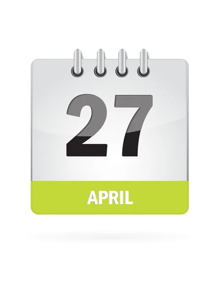 27 April Calendar Icon On White Background — Stock Vector