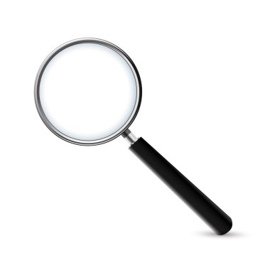 cam büyütme, beyaz zemin üzerine izole