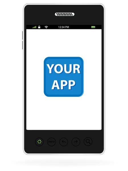 Smart telefon med app-ikonen — Stock vektor