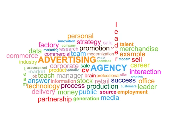 Advertising Agency Word Cloud — Stock Vector