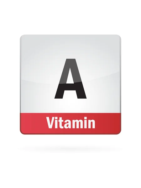 A vitamini sembolü şekil simgesi beyaz zemin üzerine — Stok Vektör