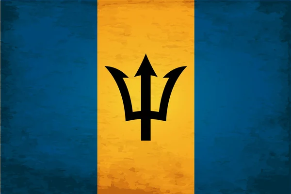 Grunge 巴巴多斯国旗的 — 图库矢量图片