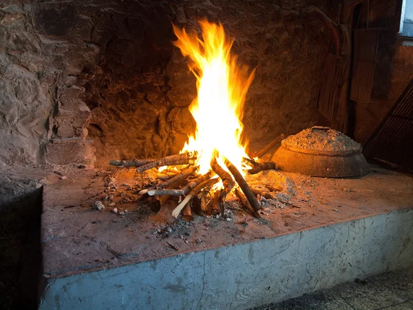 Fireplace close up — Stock Photo, Image