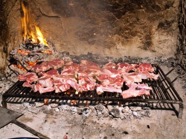 çiğ kırmızı et ızgara