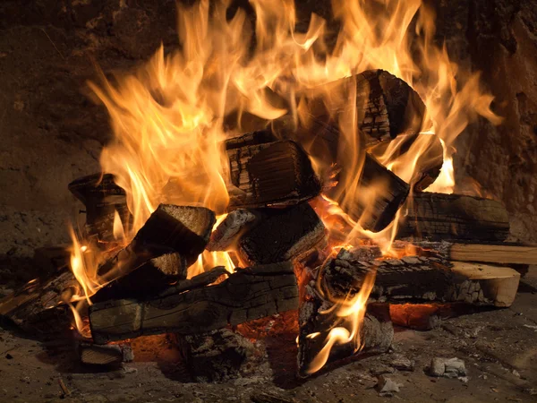 Fireplace close up — Stock Photo, Image