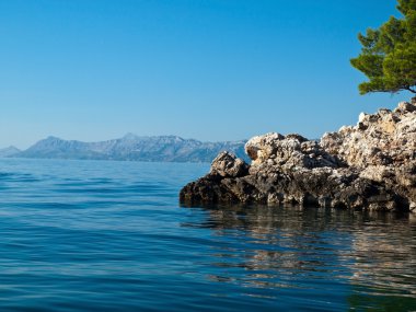 Rocky coast in Croatia clipart